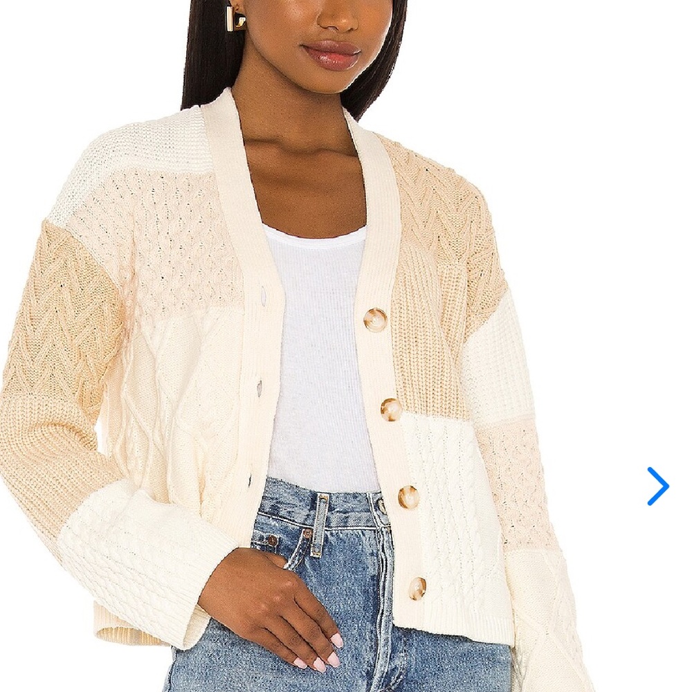 NWT Rails Reese patchwork cardigan sweater sz large